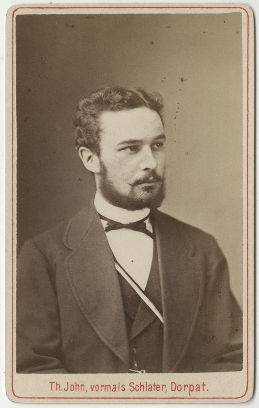 Korporatsioon "Estonia" liige parun Ewald Sass, portreefoto