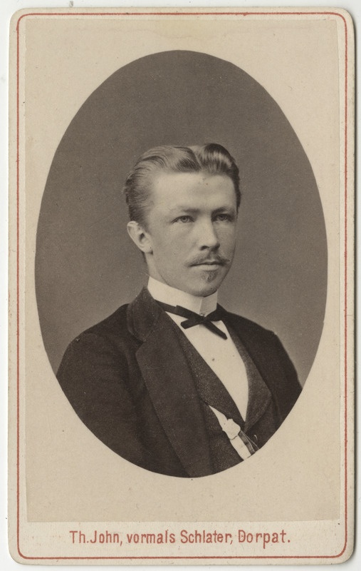 Korporatsioon "Estonia" liige Edwin Hörschelmann, portreefoto