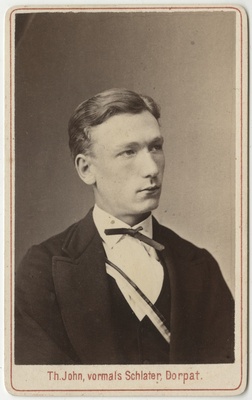 Korporatsioon "Estonia" liige Karl Leidig, portreefoto  duplicate photo