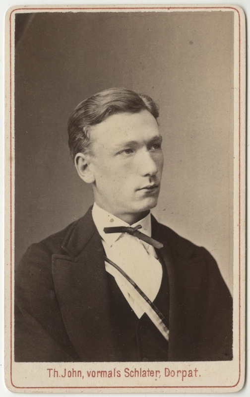 Korporatsioon "Estonia" liige Karl Leidig, portreefoto