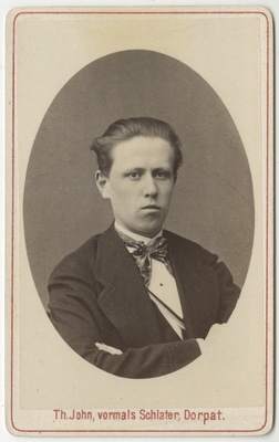 Korporatsioon "Estonia" liige Hermann Hansen, portreefoto  duplicate photo