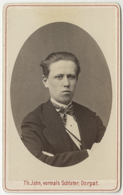 Korporatsioon "Estonia" liige Hermann Hansen, portreefoto