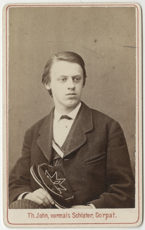 Korporatsioon "Estonia" liige Alexander Peters, portreefoto