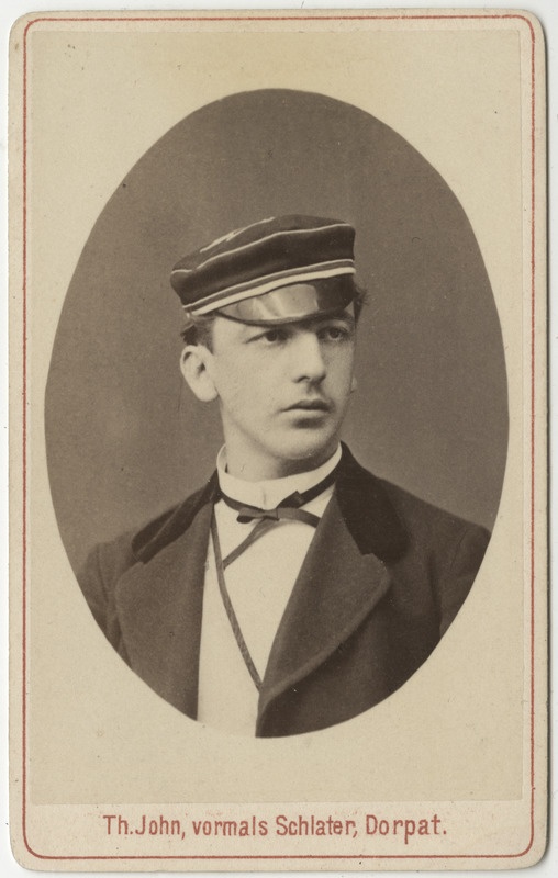 Korporatsioon "Estonia" liige Karl Hunnius, portreefoto