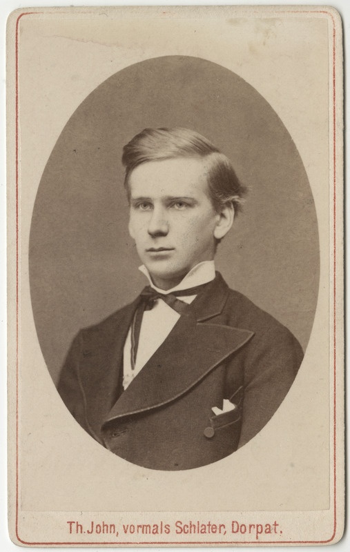 Korporatsioon "Estonia" liige Konstantin Rahr, portreefoto