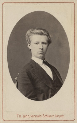 Korporatsioon "Estonia" liige Alfred von Baer, portreefoto  duplicate photo