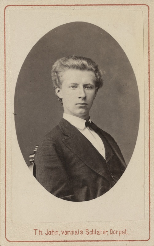 Korporatsioon "Estonia" liige Alfred von Baer, portreefoto