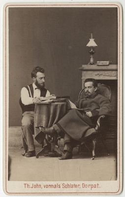 Korporatsioon "Estonia" liikmed Karl Riesenkampff ja Eduard Hunnius, grupifoto  duplicate photo