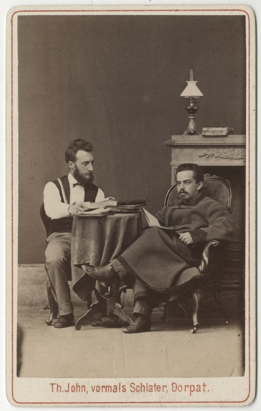 Korporatsioon "Estonia" liikmed Karl Riesenkampff ja Eduard Hunnius, grupifoto