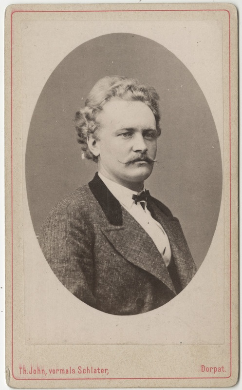 Korporatsioon "Estonia" liige Karl Nieberg, portreefoto
