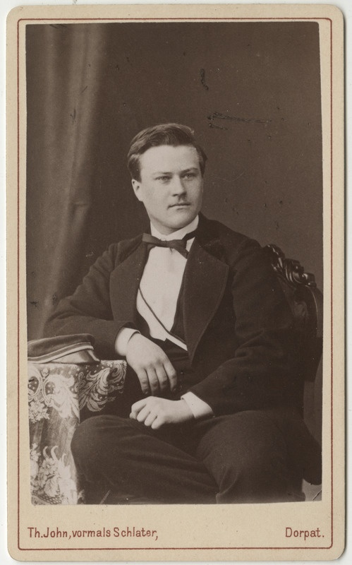 Korporatsioon "Estonia" liige Leo Furcht, portreefoto