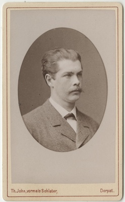 Korporatsioon "Estonia" liige Karl Otto von Renteln, portreefoto  duplicate photo