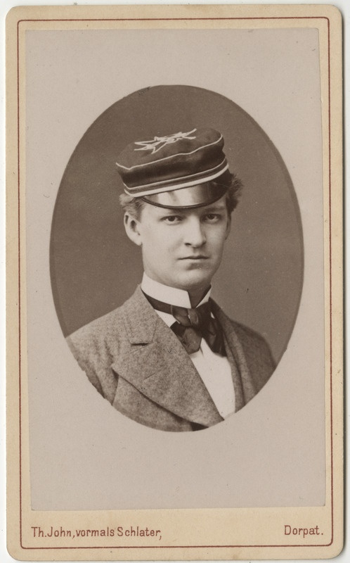 Korporatsioon "Estonia" liige krahv Emil Igelstrom, portreefoto