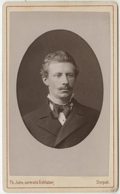 Korporatsioon "Estonia" liige Alfred von Baer, portreefoto  duplicate photo