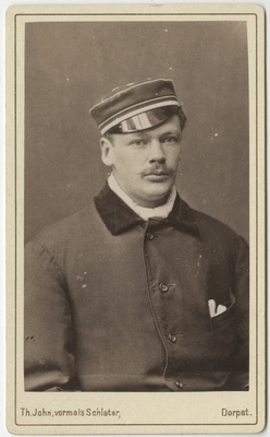 Korporatsioon "Estonia" liige Johannes (Hans) Otto von Wilcken, portreefoto  duplicate photo