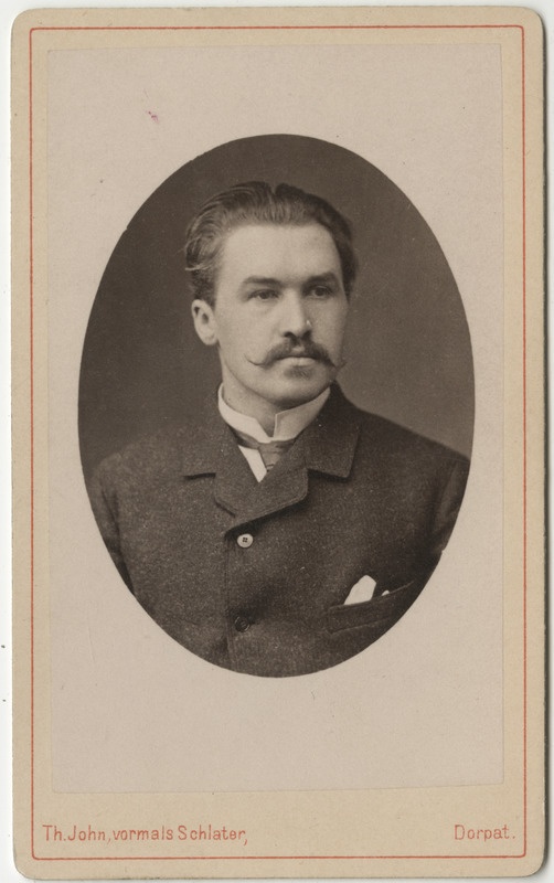 Korporatsioon "Estonia" liige Jakob von Mühlendahl, portreefoto