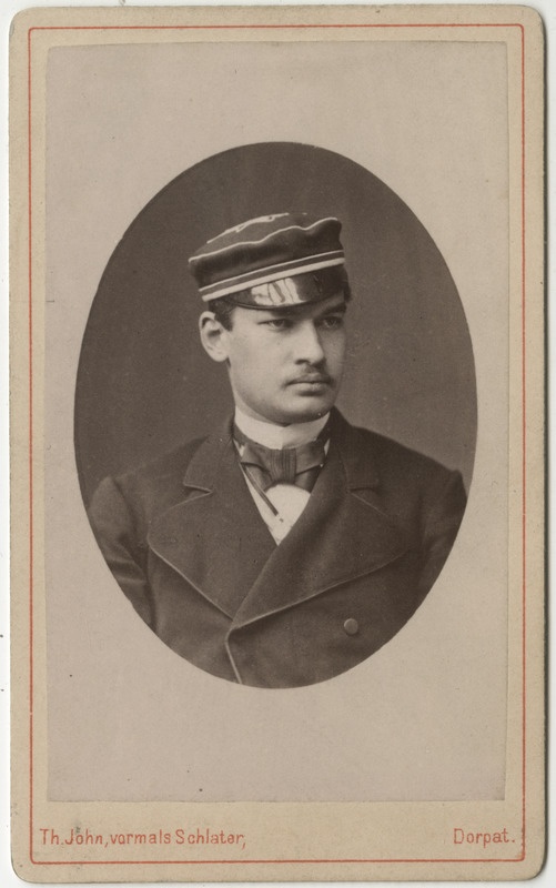 Korporatsioon "Estonia" liige Leonhard Thomson, portreefoto