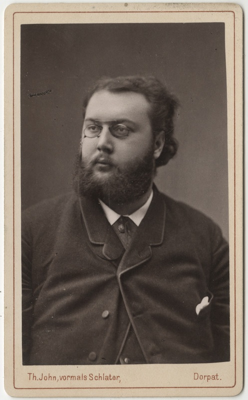 Korporatsioon "Estonia" liige Karl Mickwitz, portreefoto