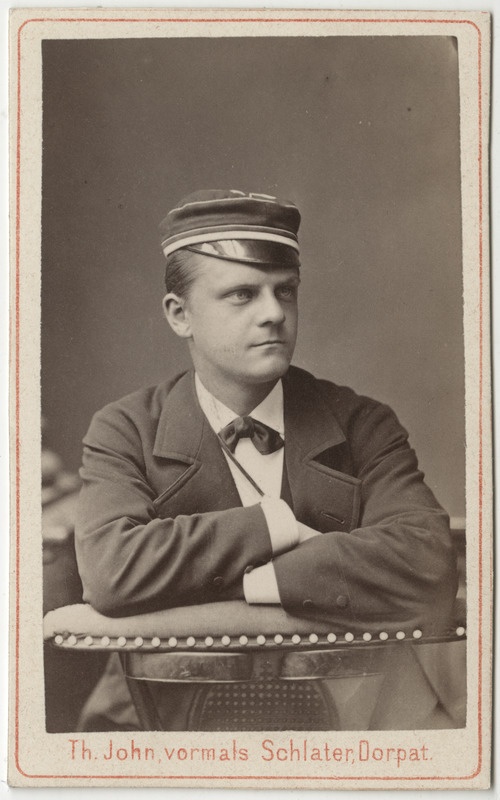 Korporatsioon "Estonia" liige Bernhard Höhlbaum, portreefoto