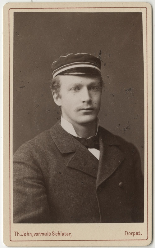 Korporatsioon "Estonia" liige Arthur Jahnentz, portreefoto