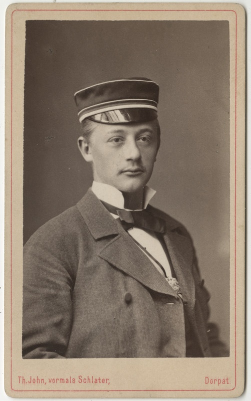 Korporatsioon "Estonia" liige Hermann Stillmark, portreefoto