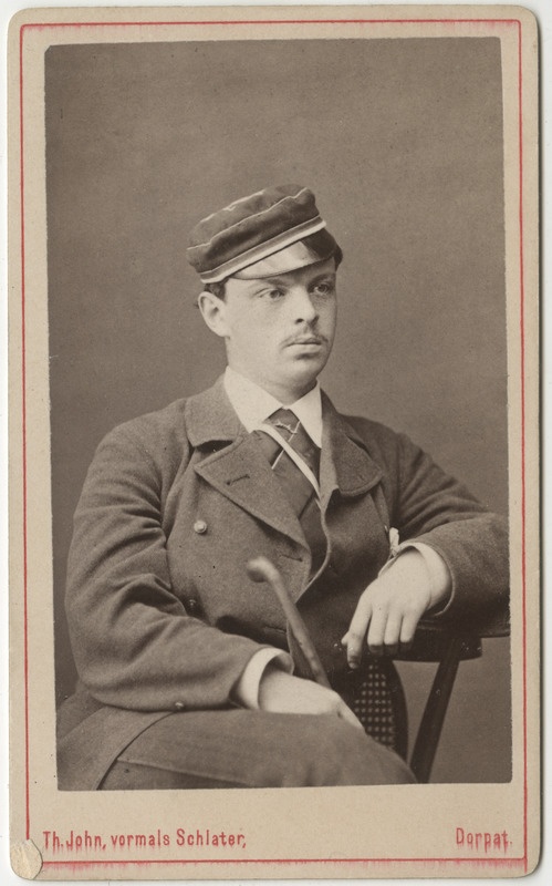 Korporatsioon "Estonia" liige Arved Schmidt, portreefoto