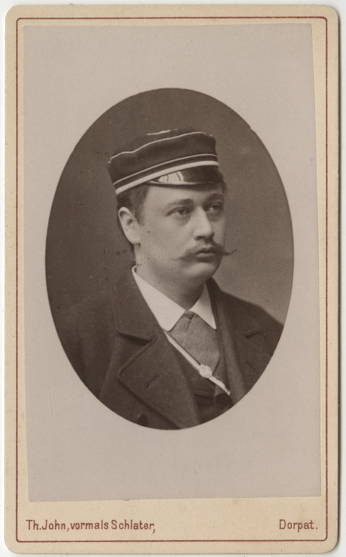 Korporatsioon "Estonia" liige Hugo Hempel, portreefoto