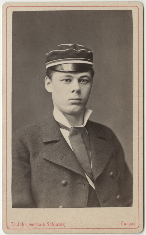 Korporatsioon "Estonia" liige Oswald Fehst, portreefoto