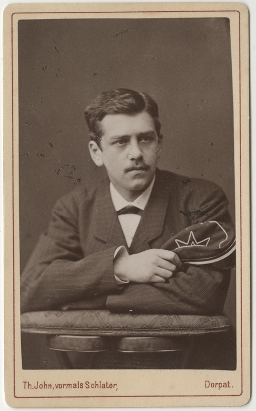 Korporatsioon "Estonia" liige parun Nikolai Stackelberg, portreefoto