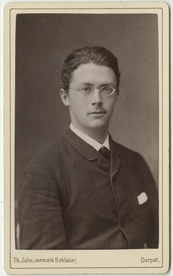 Korporatsioon "Estonia" liige Oskar Wulff, portreefoto  duplicate photo