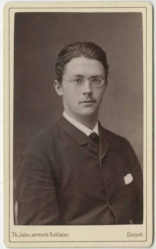 Korporatsioon "Estonia" liige Oskar Wulff, portreefoto