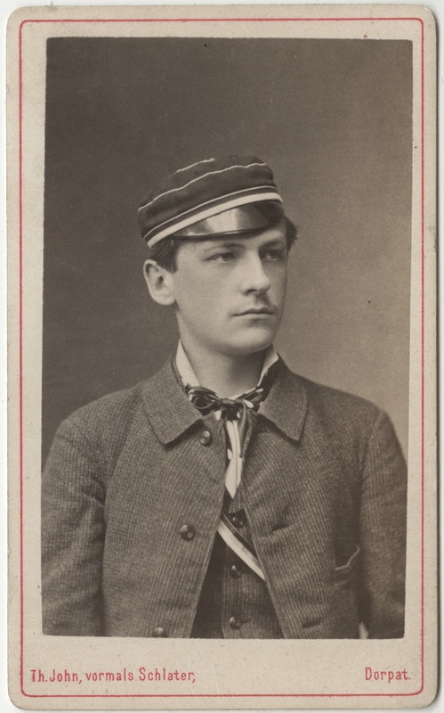 Korporatsioon "Estonia" liige Walter Schnell, portreefoto