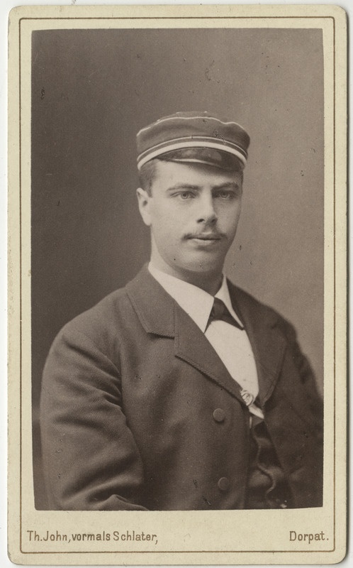 Korporatsioon "Estonia" liige Julius Frey, portreefoto