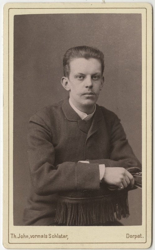 Korporatsioon "Estonia" liige Oskar Gabler, portreefoto