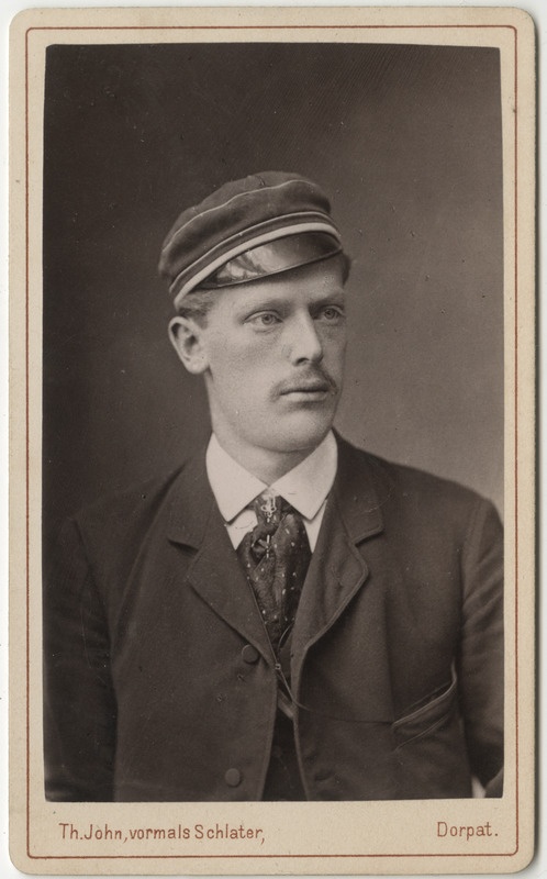 Korporatsioon "Estonia" liige Arthur Malmgren, portreefoto