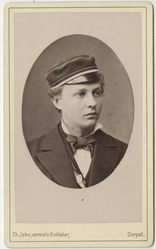 Korporatsioon "Estonia" liige Eduard von Haller, portreefoto