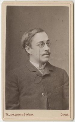 Korporatsioon "Estonia" liige parun Alexander Rosen, portreefoto  duplicate photo