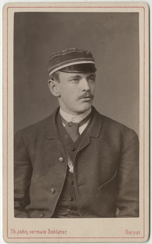 Korporatsioon "Estonia" liige Karl Eichhorn, portreefoto