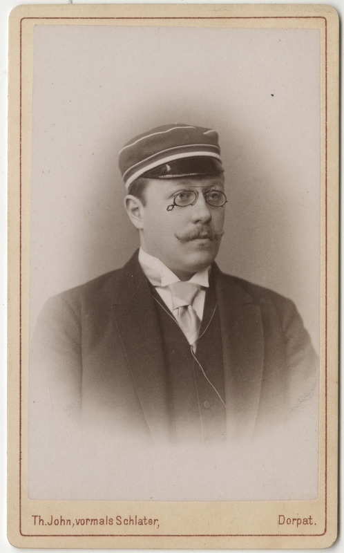 Korporatsioon "Estonia" liige Alexander von Rudnicki, portreefoto
