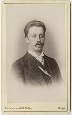 Korporatsioon "Estonia" liige Wilhelm Knüpffer, portreefoto  duplicate photo