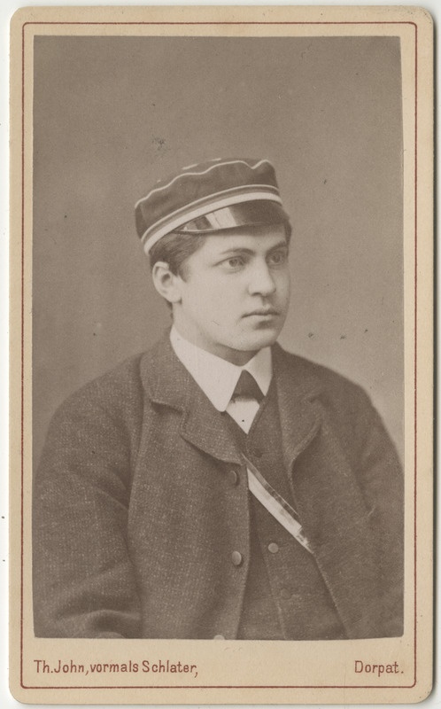 Korporatsioon "Estonia" liige Alexander Eggers, portreefoto