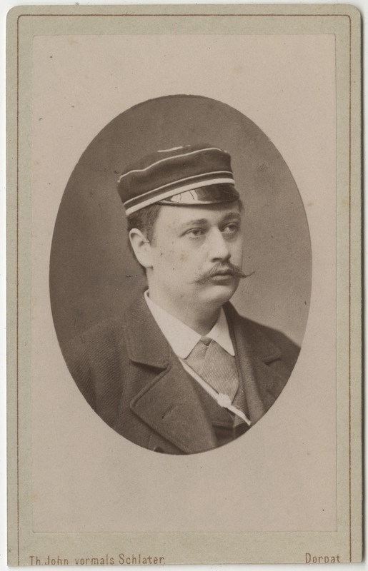 Korporatsioon "Estonia" liige Hugo Hempel, portreefoto