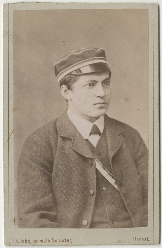 Korporatsioon "Estonia" liige Alexander Eggers, portreefoto