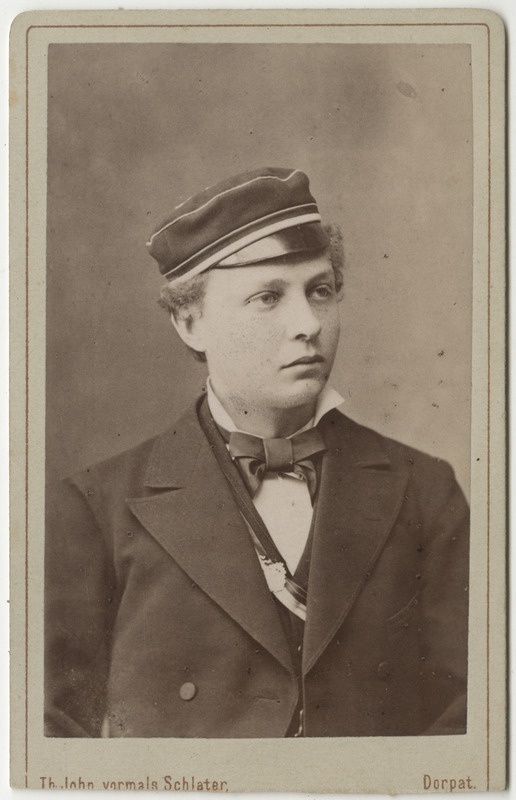 Korporatsioon "Estonia" liige Eduard von Haller, portreefoto