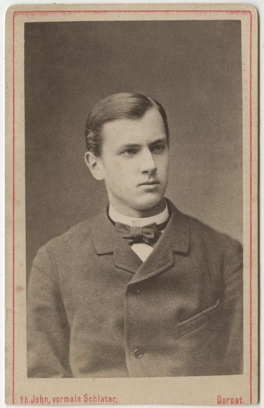 Arvatavasti korporatsioon "Estonia" liige parun Magnus Wrangell, portreefoto