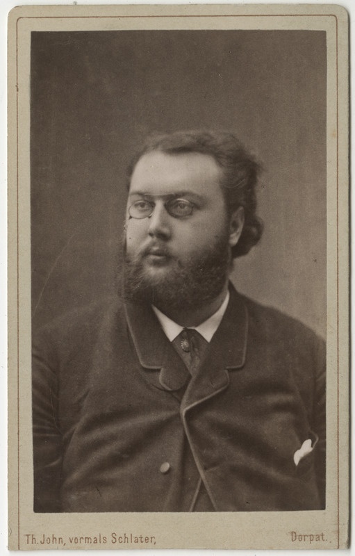 Korporatsioon "Estonia" liige Karl Mickwitz, portreefoto