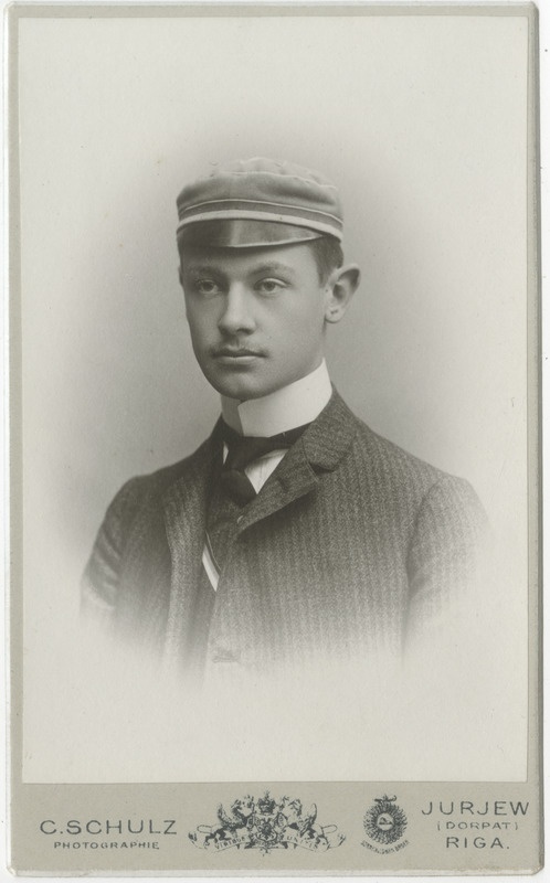 Korporatsioon "Estonia" liige Friedrich Schubert, portreefoto