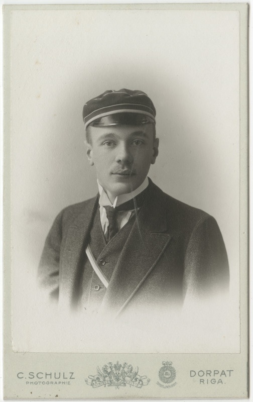 Korporatsioon "Estonia" liige Bernhard von Schulmann, portreefoto