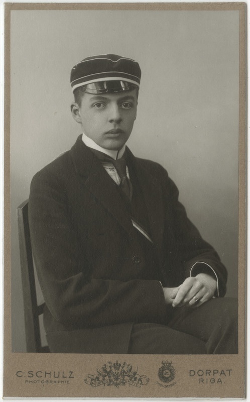 Korporatsioon "Estonia" liige Harald Ströhm, portreefoto