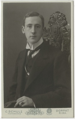 Korporatsioon "Estonia" liige Werner Hasselblatt, portreefoto  duplicate photo